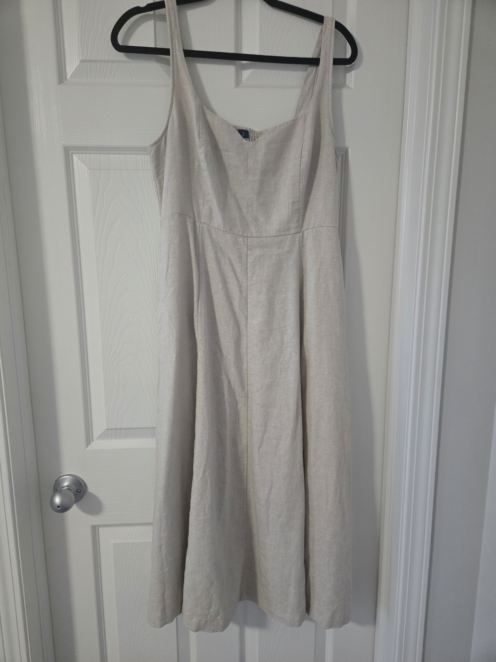 Old Navy Beige Linen Blend Midi Dress